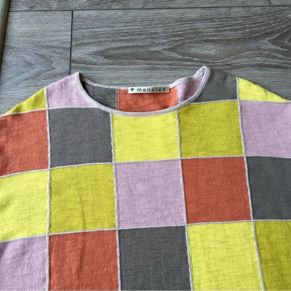 Mansted Ice-tea Lemon Checked Short Sleeve Top - Picture 6 of 13